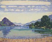 Der Thunersee von Lessigen aus Ferdinand Hodler